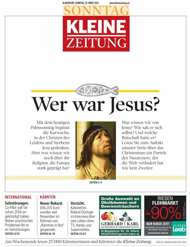 Titelseiten vom 29.03.2015