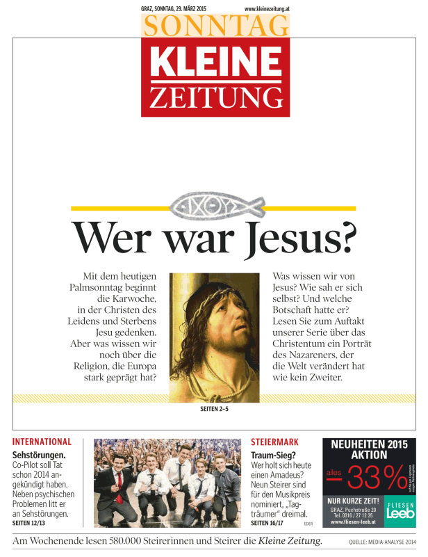 Titelseiten vom 29.03.2015