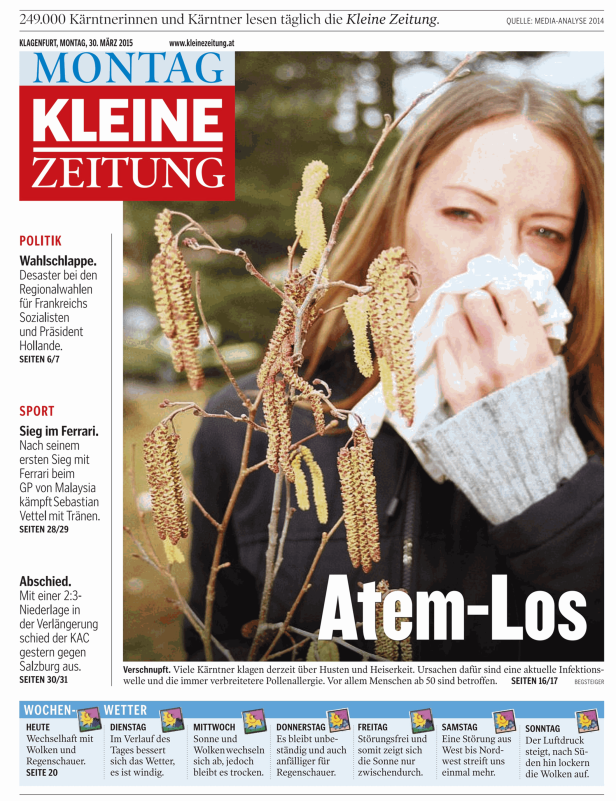 Titelseiten vom 30.03.2015