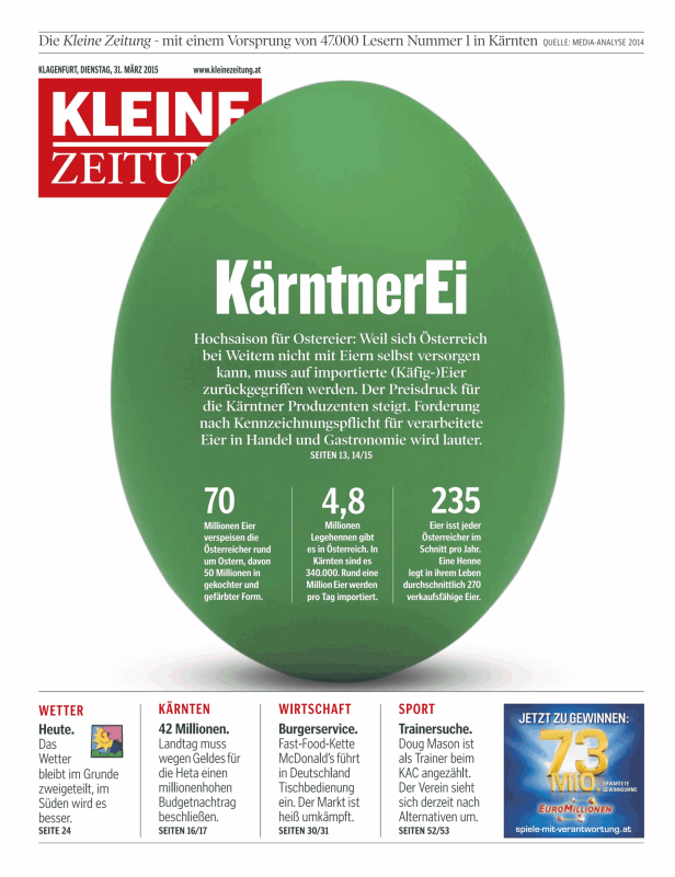 Titelseiten vom 31.03.2015