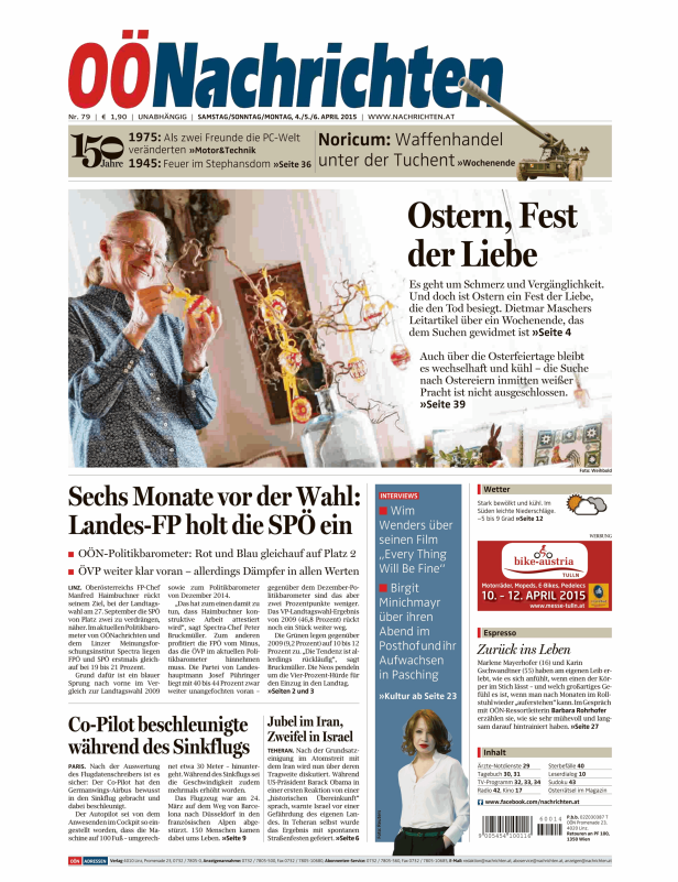 Titelseiten vom 04.04.2015