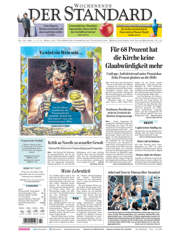 Titelseiten vom 04.04.2015