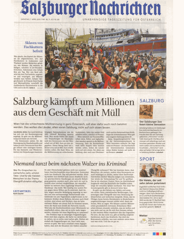 Titelseiten vom 07.04.2015