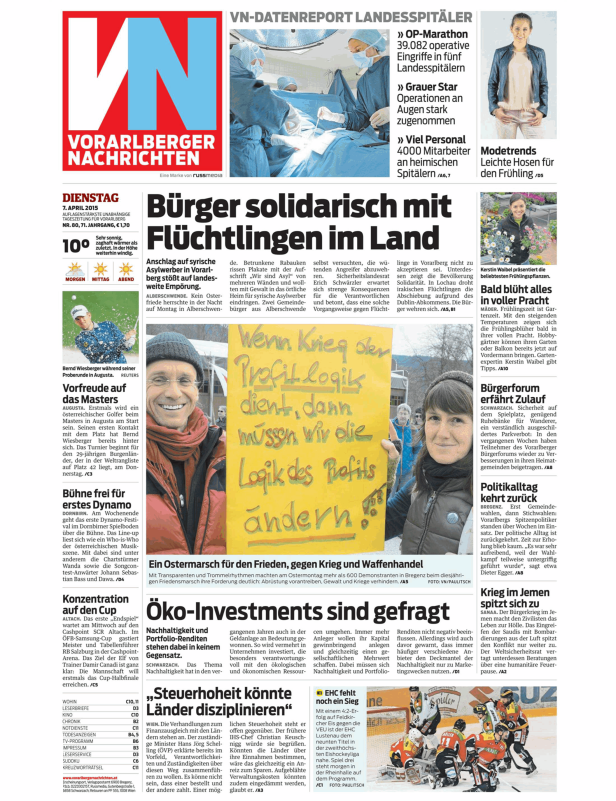 Titelseiten vom 07.04.2015
