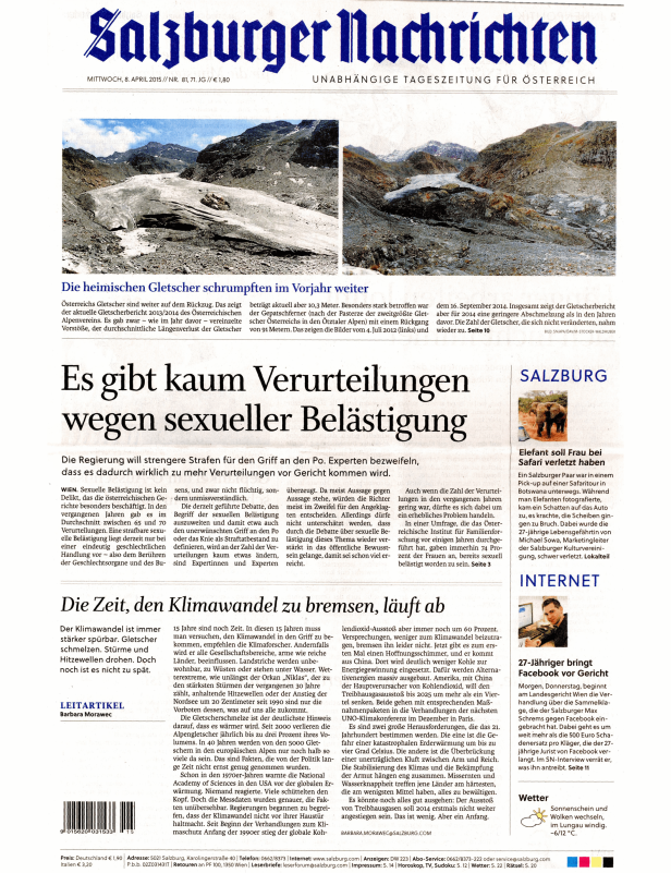 Titelseiten vom 08.04.2015