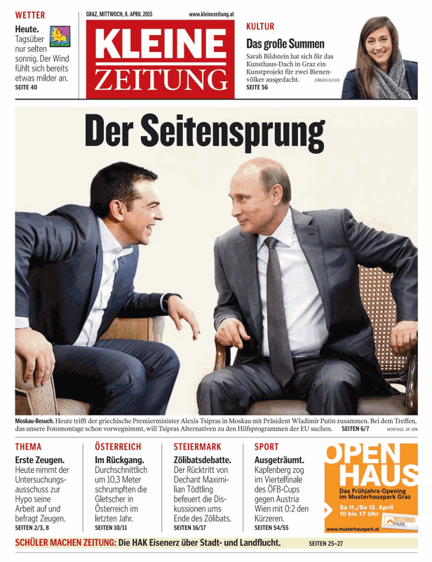 Titelseiten vom 08.04.2015