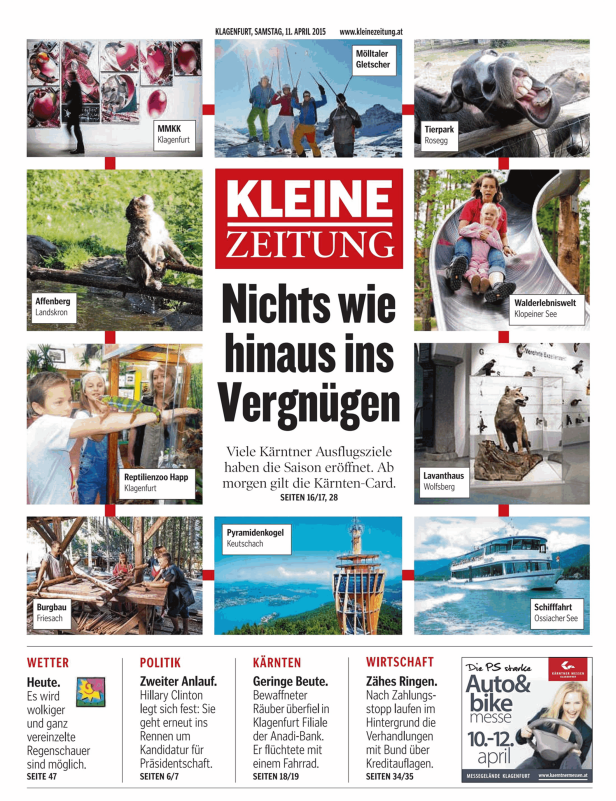 Titelseiten vom 11.04.2015