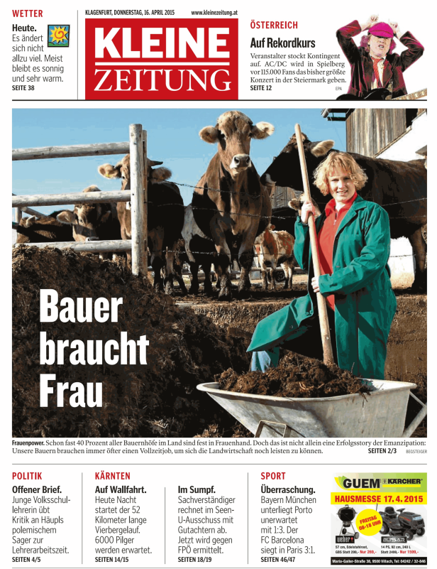 Titelseiten vom 16.04.2015