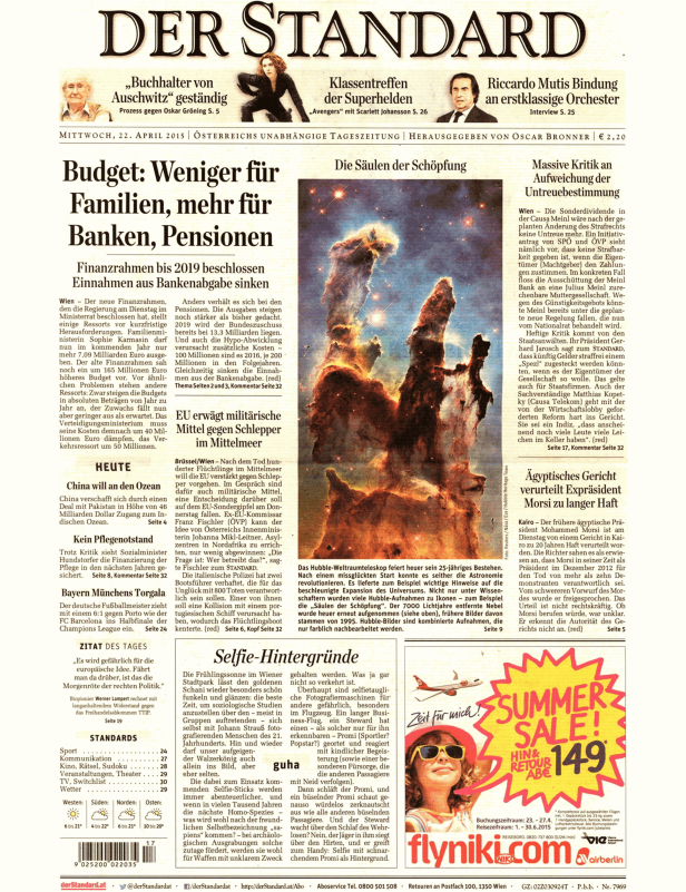Titelseiten vom 22.04.2015