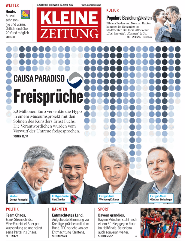 Titelseiten vom 22.04.2015