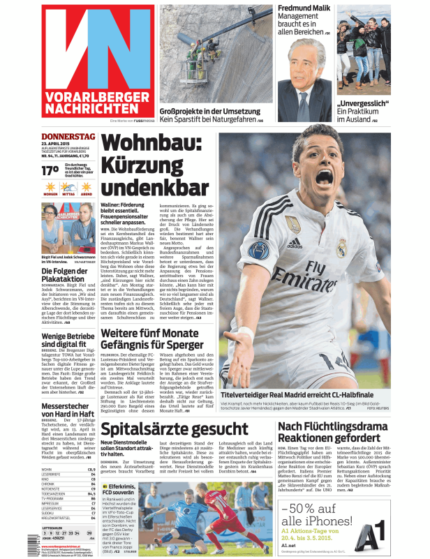 Titelseiten vom 23.04.2015
