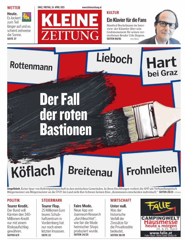 Titelseiten vom 24.04.2015