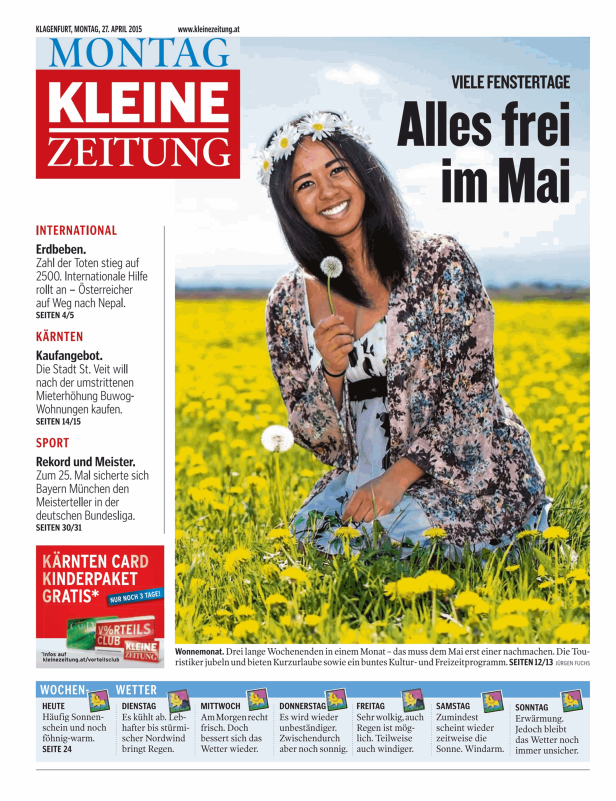 Titelseiten vom 27.04.2015