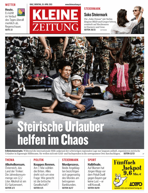 Titelseiten vom 28.04.2015