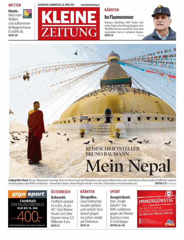Titelseiten vom 30.04.2015