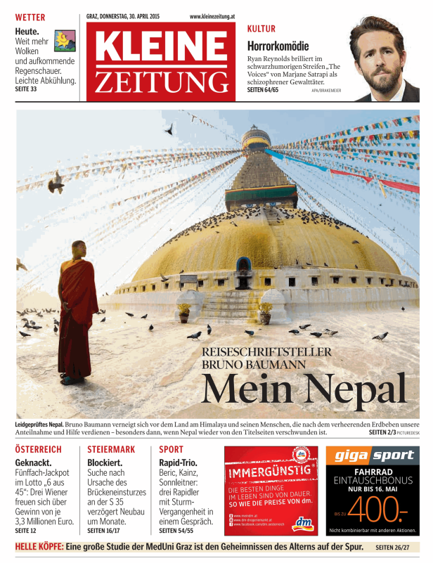 Titelseiten vom 30.04.2015