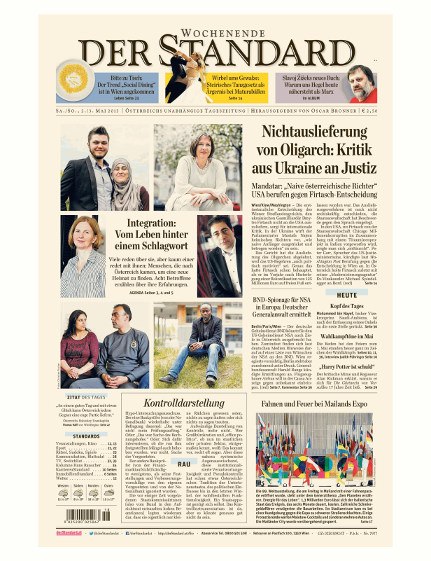 Titelseiten vom 02.05.2015