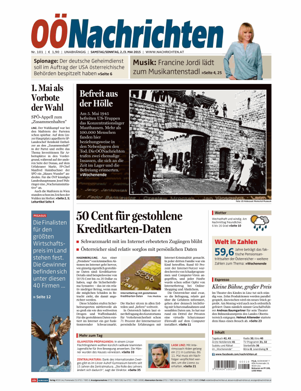 Titelseiten vom 02.05.2015