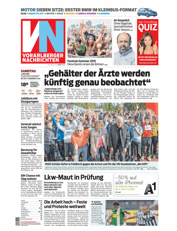 Titelseiten vom 02.05.2015