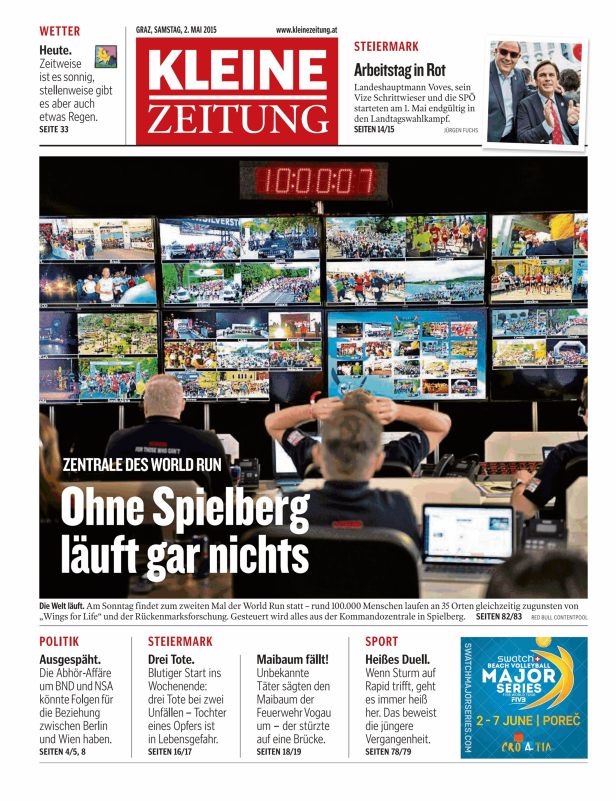 Titelseiten vom 02.05.2015