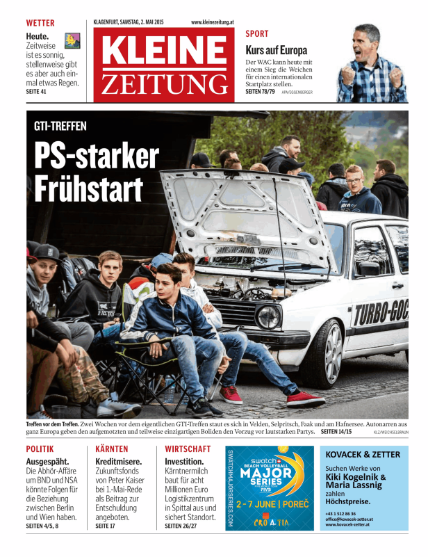 Titelseiten vom 02.05.2015