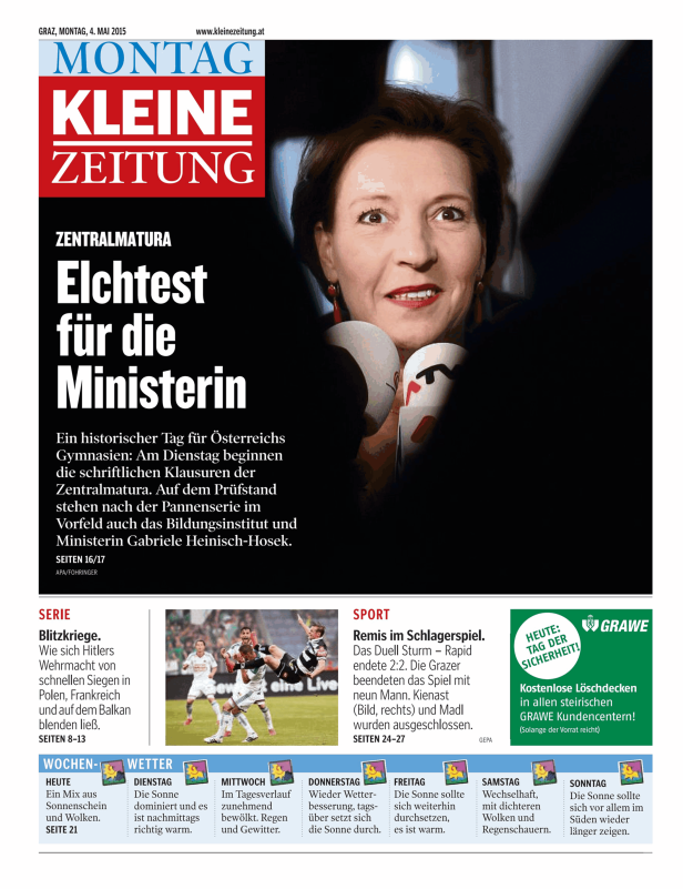 Titelseiten vom 04.05.2015