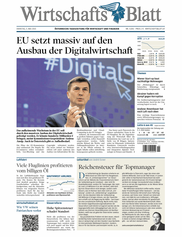 Titelseiten vom 05.05.2015