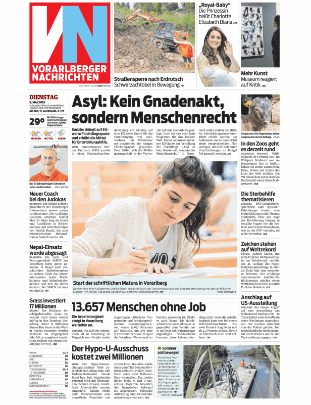 Titelseiten vom 05.05.2015