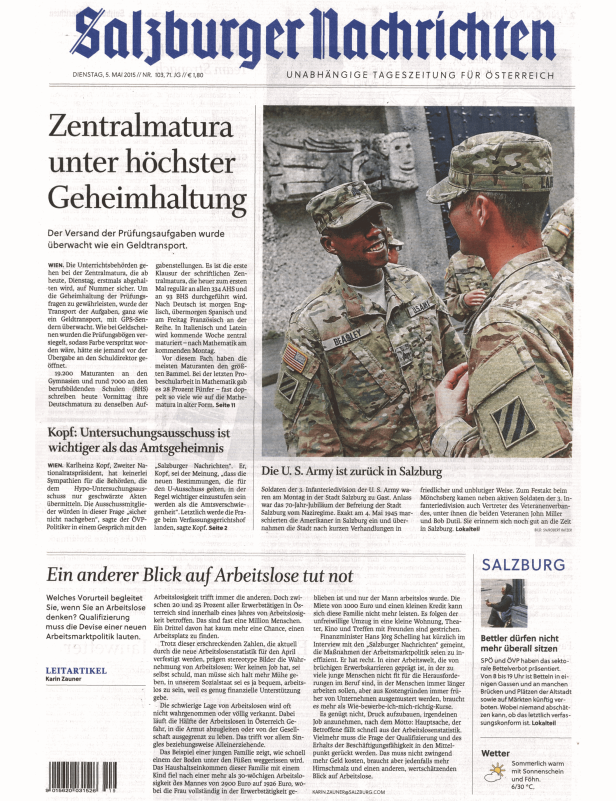 Titelseiten vom 05.05.2015