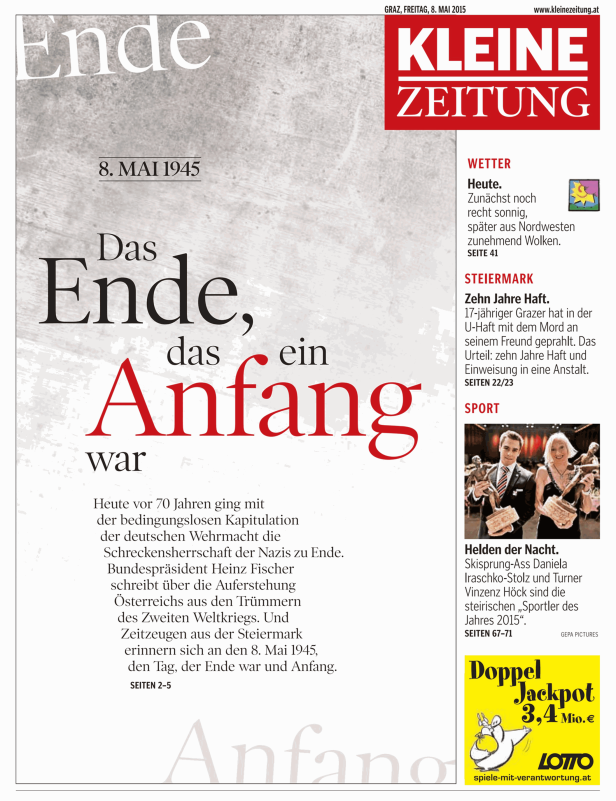 Titelseiten vom 08.05.2015
