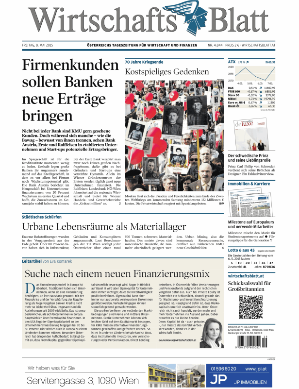 Titelseiten vom 08.05.2015