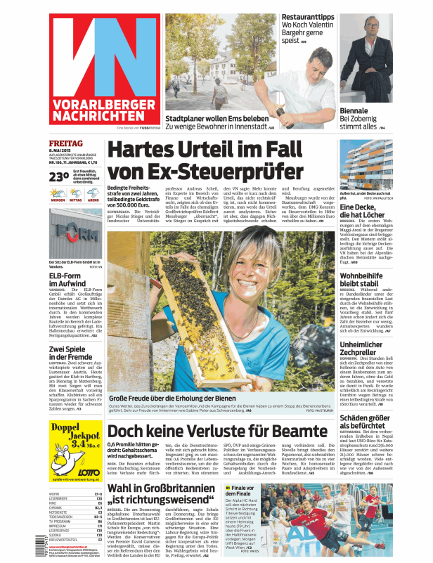 Titelseiten vom 08.05.2015