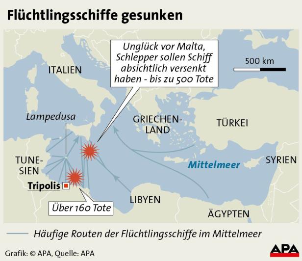 Boot versenkt? Hunderte Tote im Mittelmeer