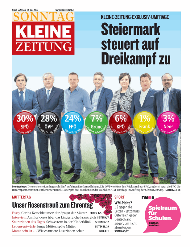 Titelseiten vom 10.05.2015
