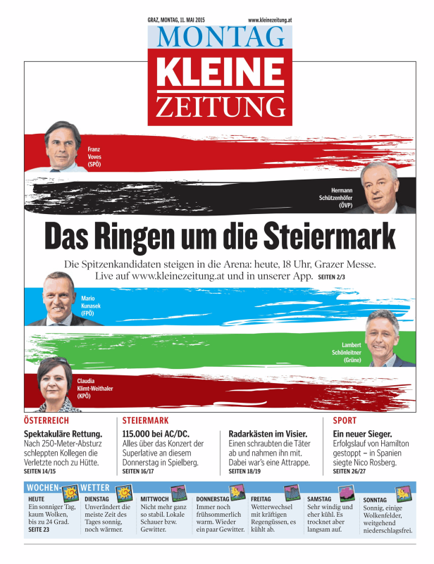 Titelseiten vom 11.05.2015