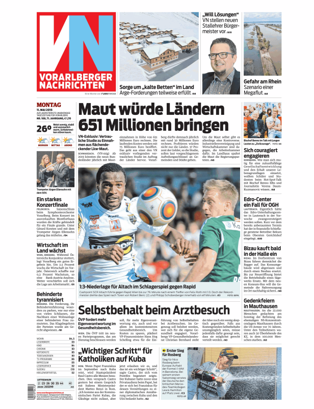 Titelseiten vom 11.05.2015