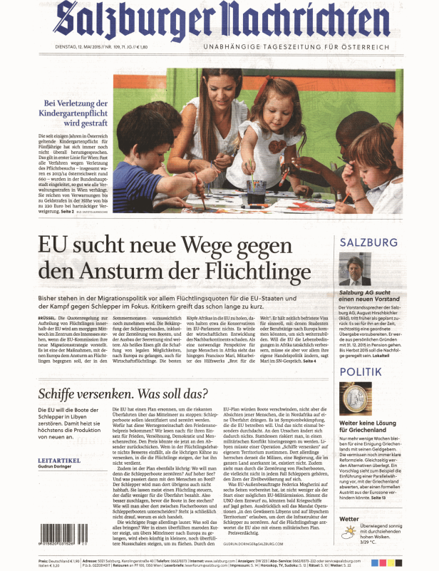 Titelseiten vom 12.05.2015