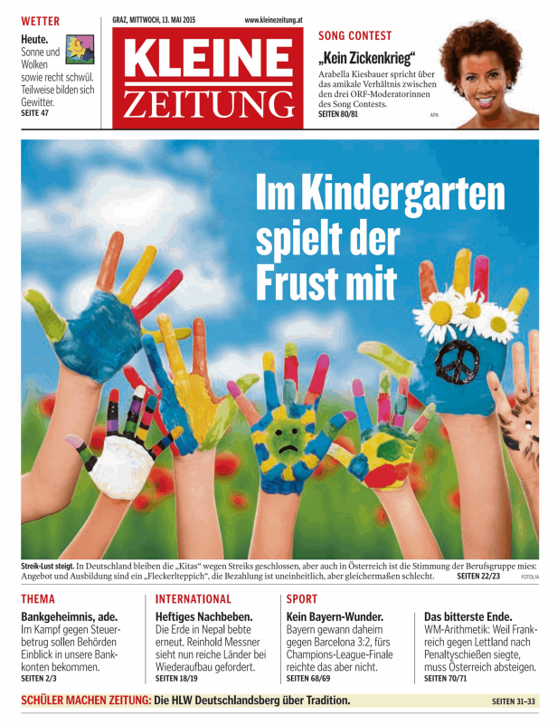 Titelseiten vom 13.05.2015