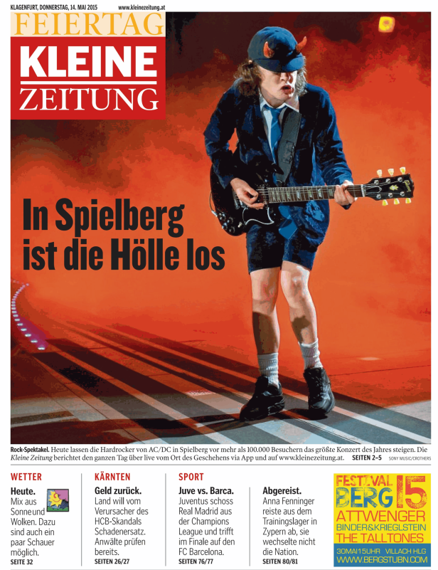 Titelseiten vom 14.05.2015