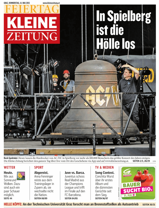 Titelseiten vom 14.05.2015