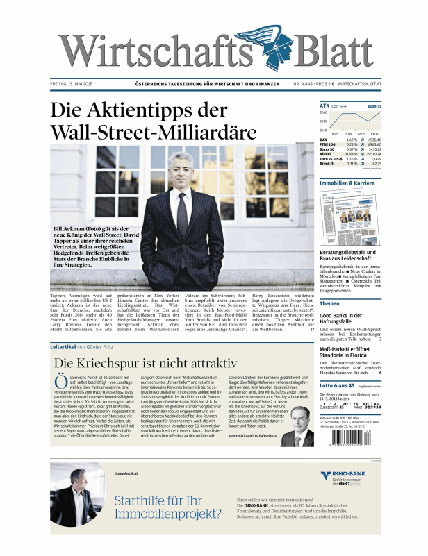 Titelseiten vom 15.05.2015
