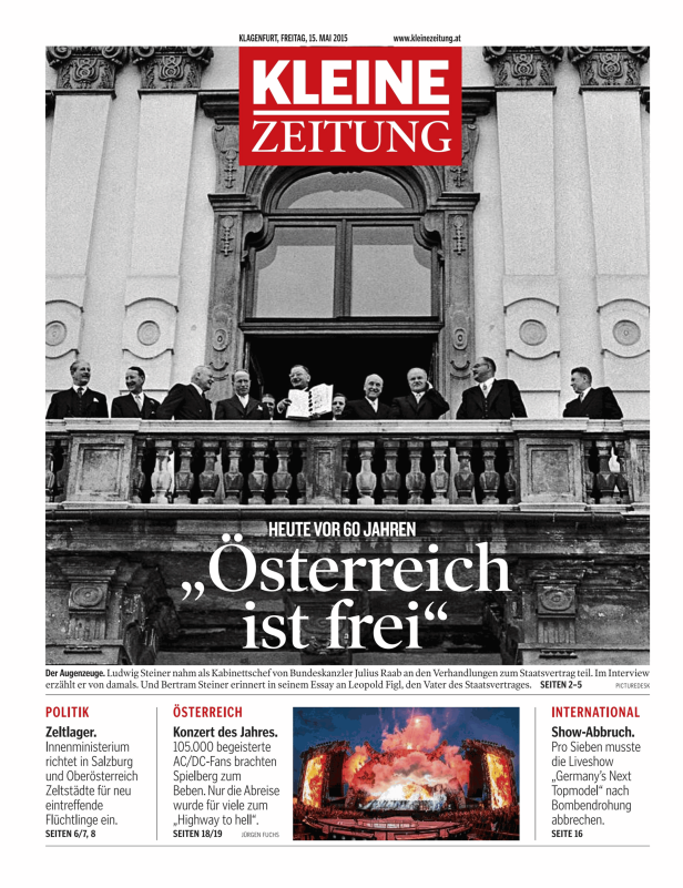 Titelseiten vom 15.05.2015