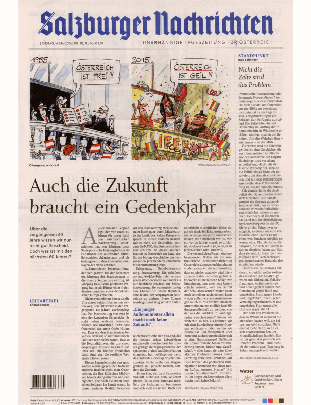Titelseiten vom 16.05.2015