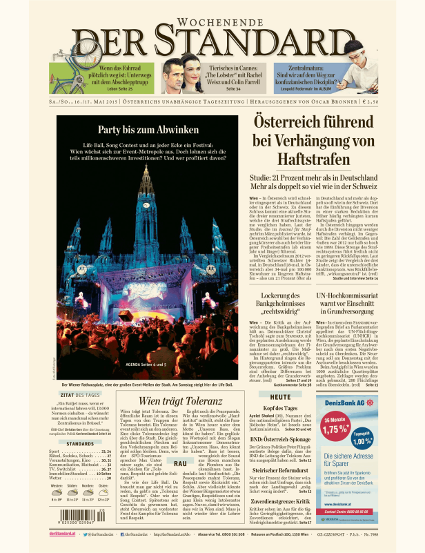 Titelseiten vom 16.05.2015