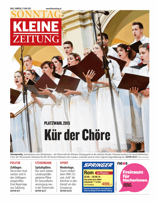 Titelseiten vom 17.05.2015