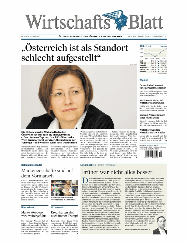 Titelseiten vom 18.05.2015