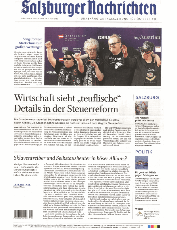 Titelseiten vom 19.05.2015