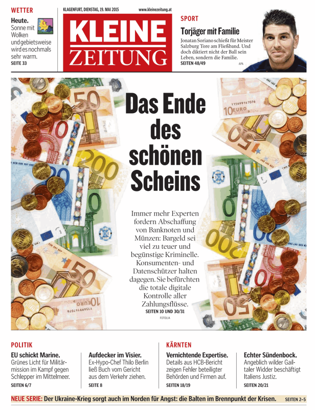 Titelseiten vom 19.05.2015