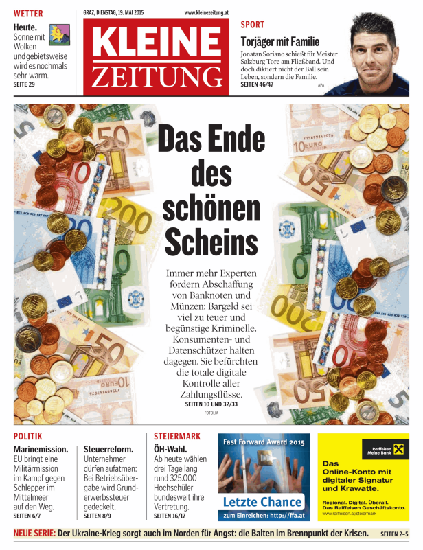 Titelseiten vom 19.05.2015