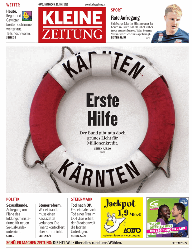 Titelseiten vom 20.05.2015
